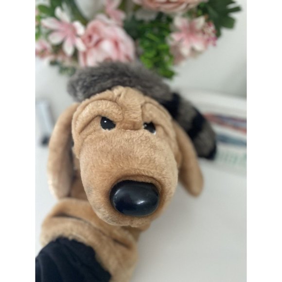 Vintage Dakin 1986 Hound Dog Hand Puppet Coonskin Hat Plush Preschool Teacher - Picture 15 of 16